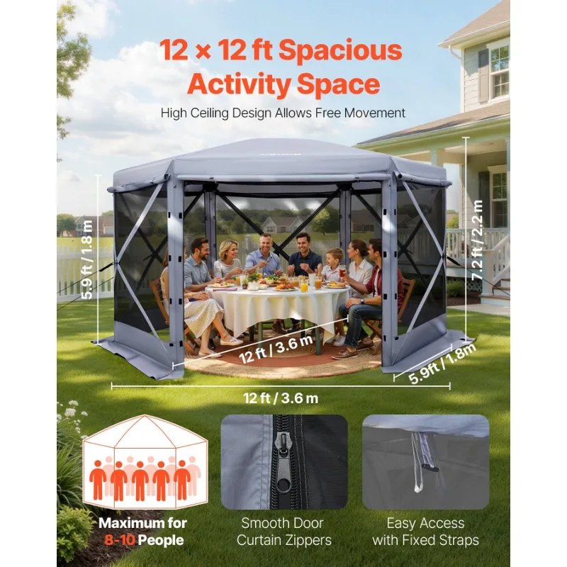 12x12ft 6 Sided Up Screen Gaze – обзор и цена Screen Top Mesh