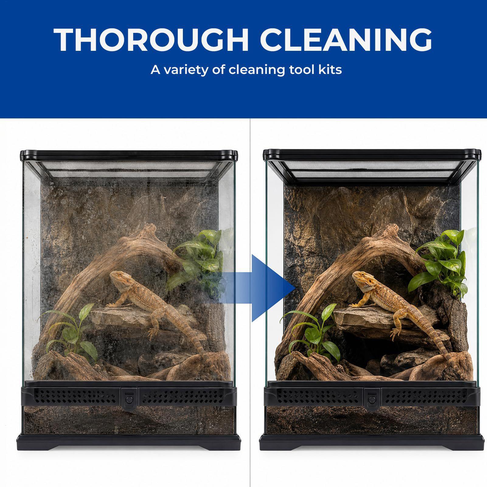 Reptile Tank Cleaning Kit With – обзор и цена Feeding Tong Stainless