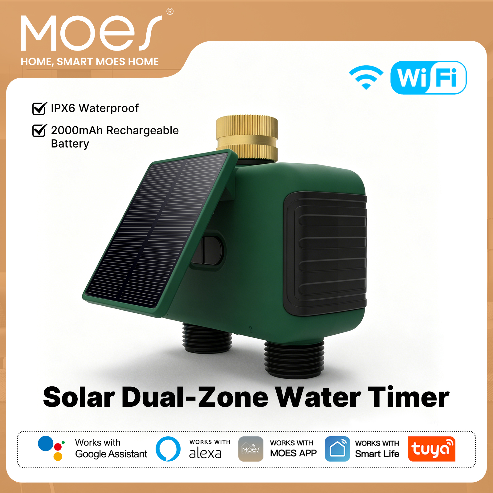 MOES Tuya WiFi Smart Solar Dua – обзор и цена Timer Dual Outlet